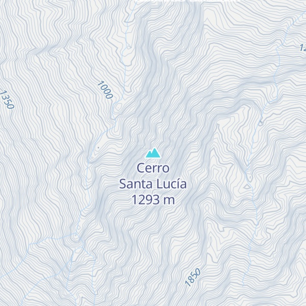 Map of Cerro Santa Lucía