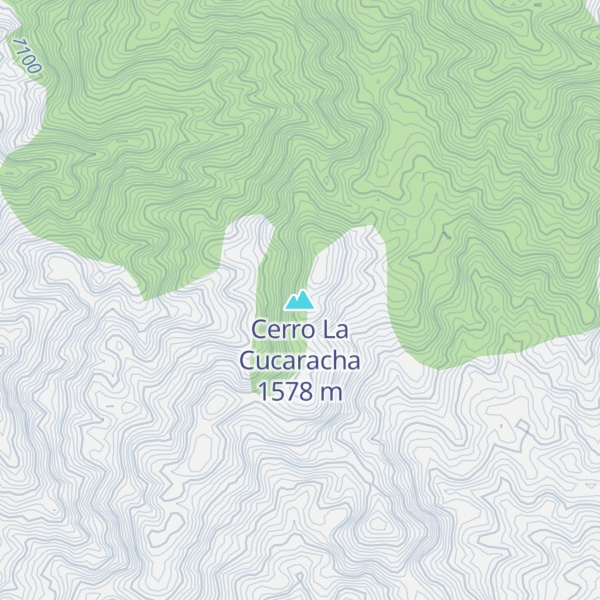 Map of Cerro La Cucaracha