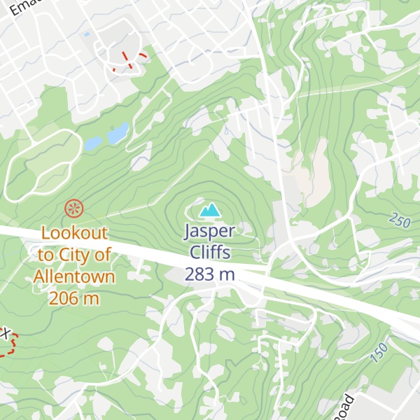 Map of Jasper Cliffs