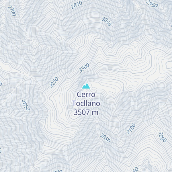 Map of Cerro Tocllano