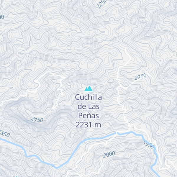 Map of Cuchilla de Las Peñas