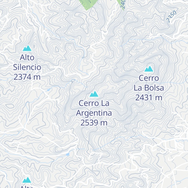 Map of Cerro La Argentina