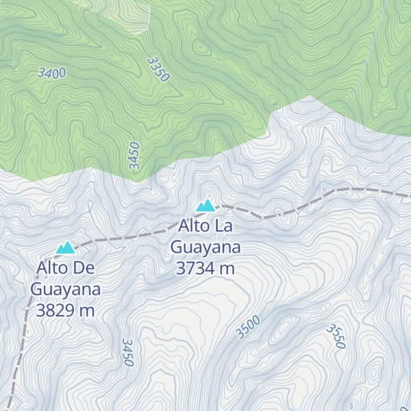 Map of Alto La Guayana
