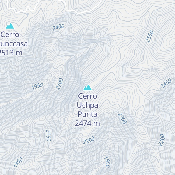 Map of Cerro Uchpa Punta