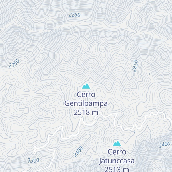 Map of Cerro Gentilpampa