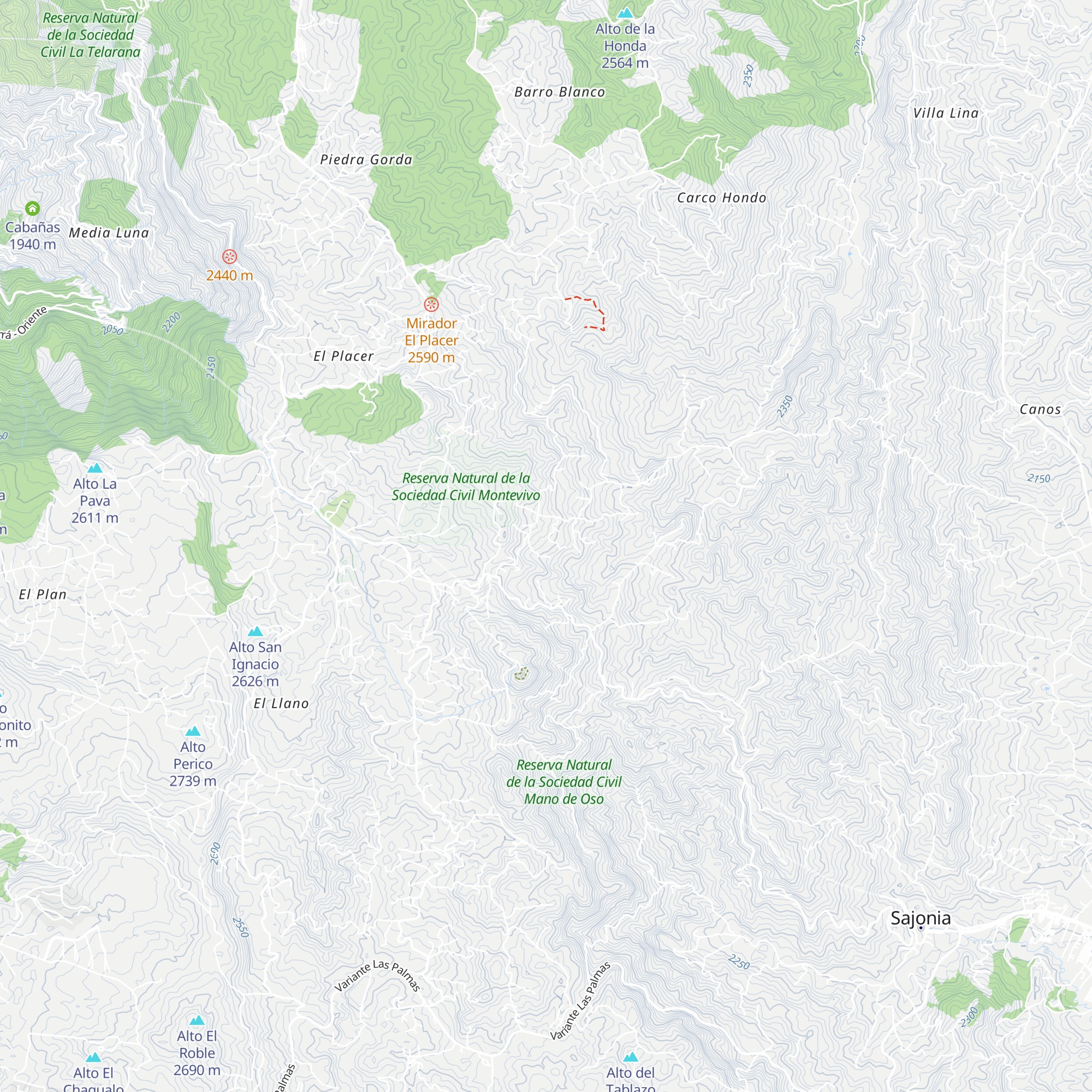 Cabaña La Chakana map
