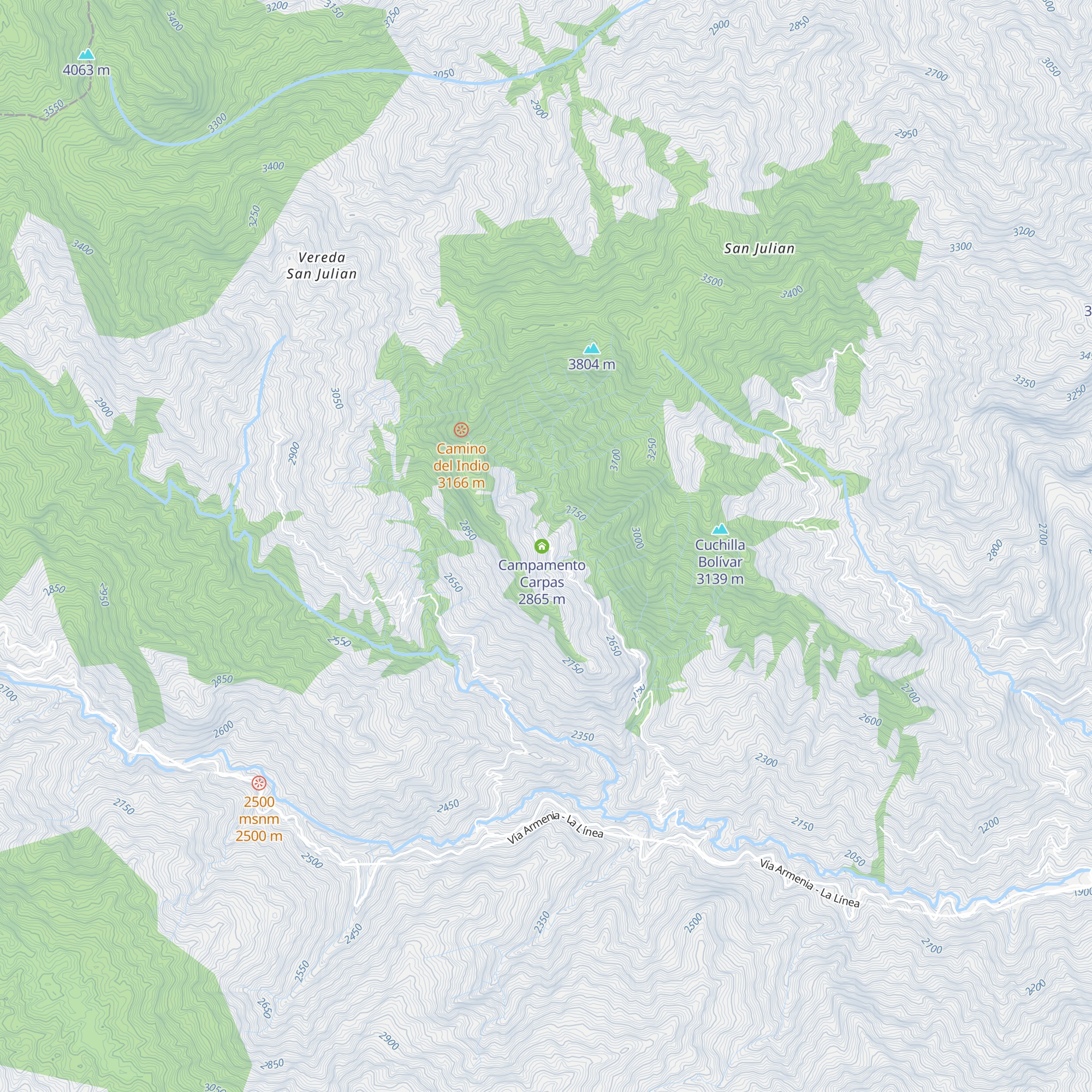 La Colosa map