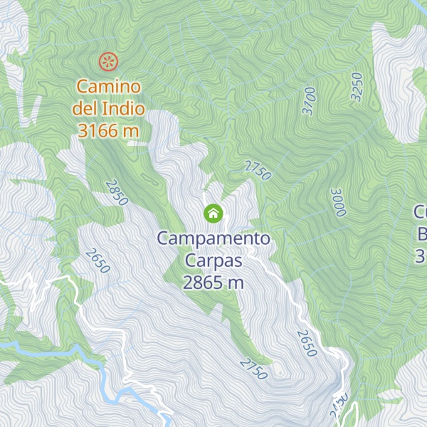 Map of Campamento Carpas