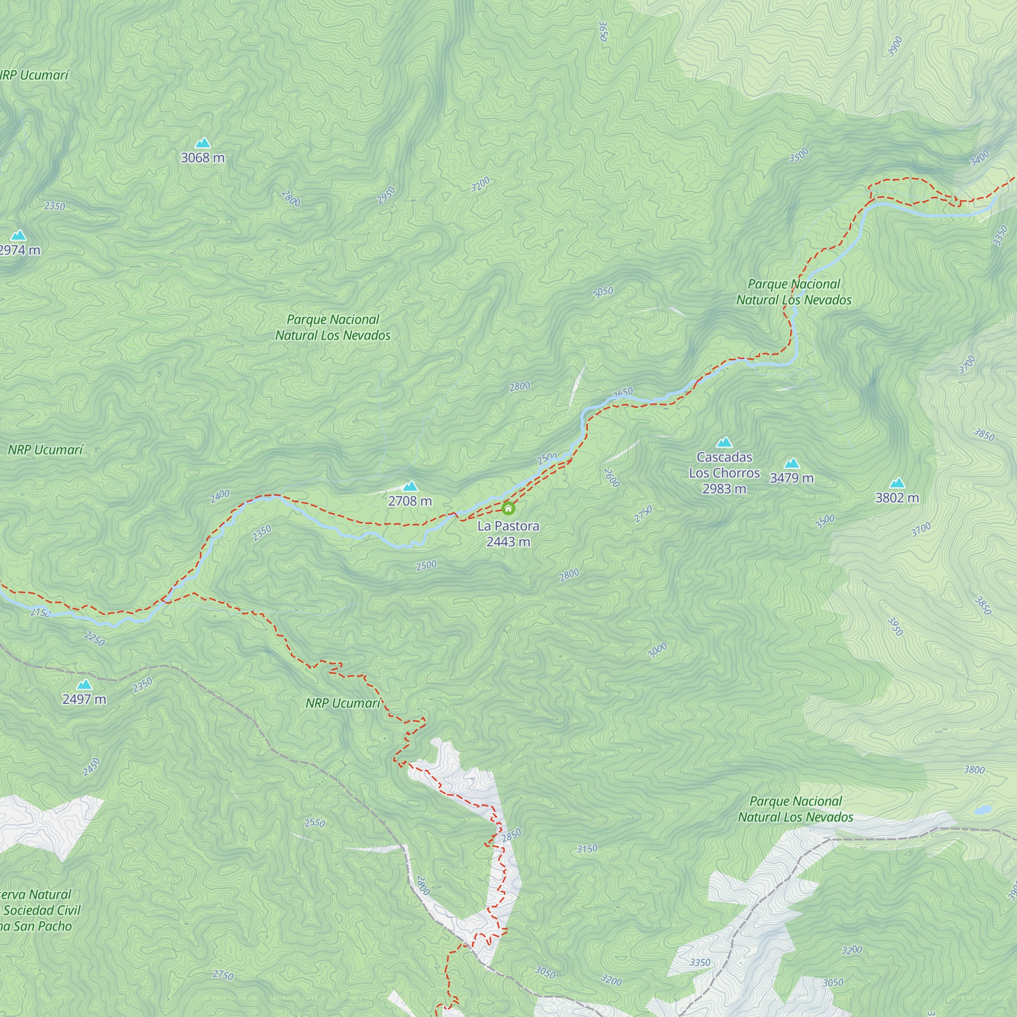 La Pastora map