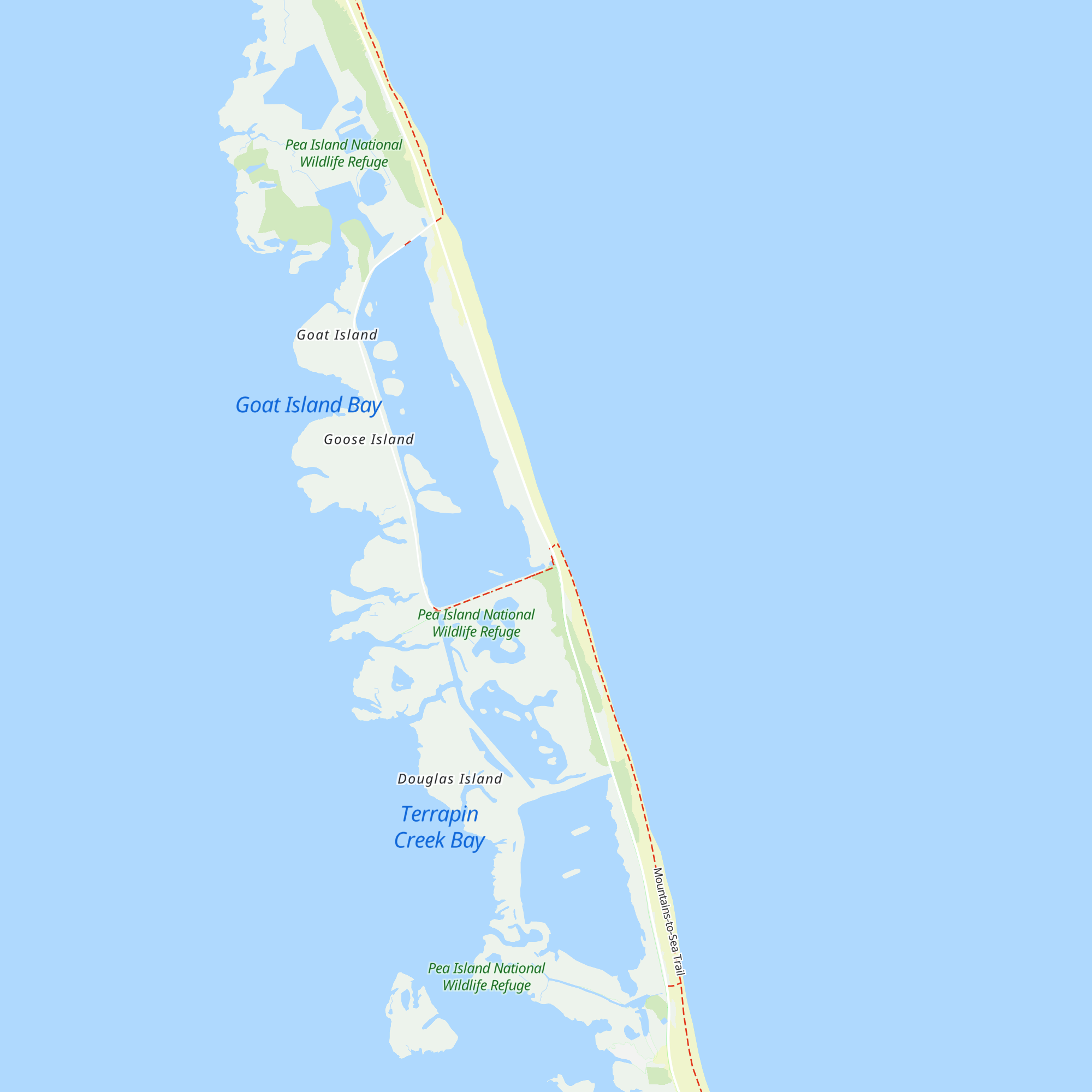 Pea Island NWR Visitor Center map