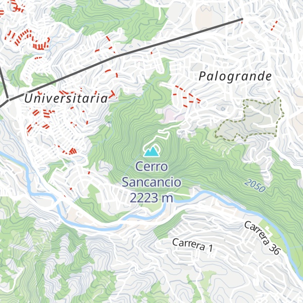Map of Cerro Sancancio