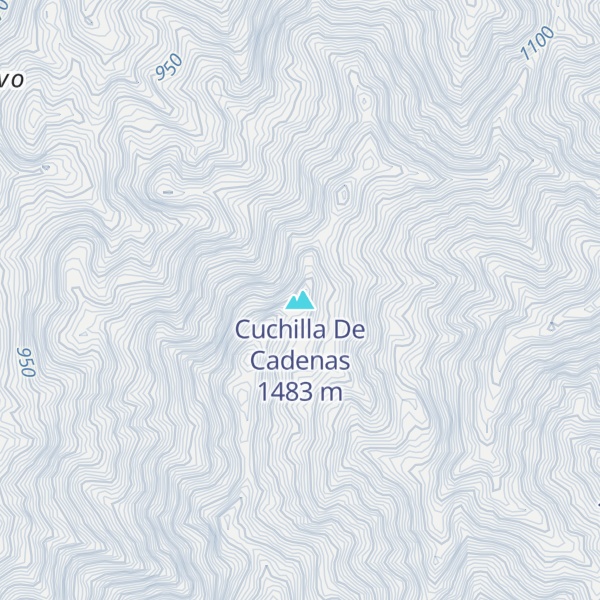 Map of Cuchilla De Cadenas