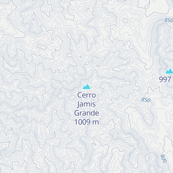 Map of Cerro Jamis Grande