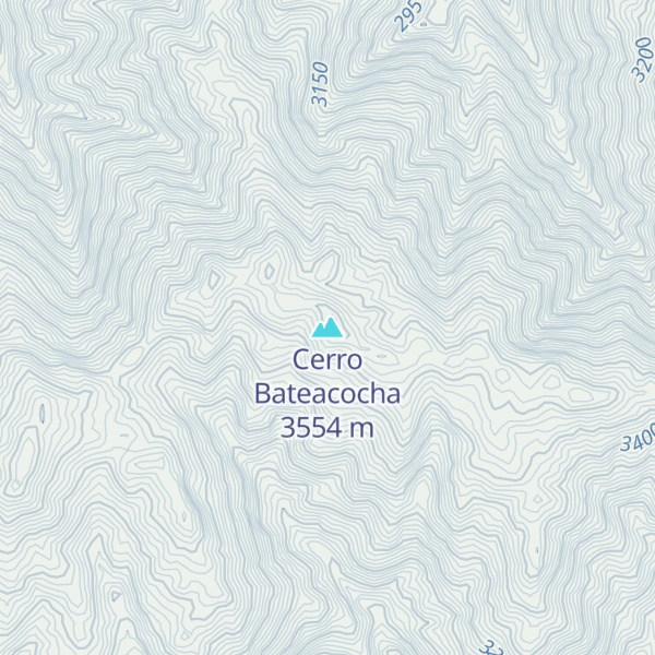 Map of Cerro Bateacocha