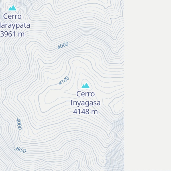 Map of Cerro Inyagasa