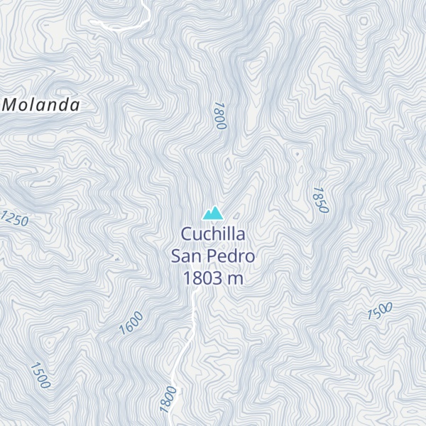 Map of Cuchilla San Pedro