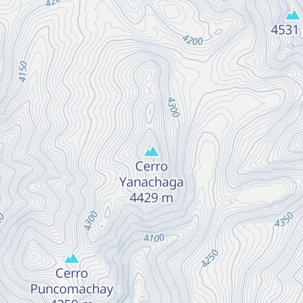 Map of Cerro Yanachaga