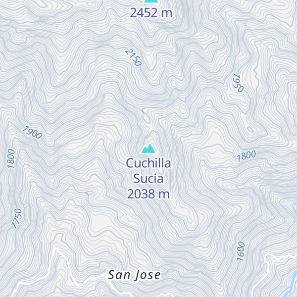 Map of Cuchilla Sucia