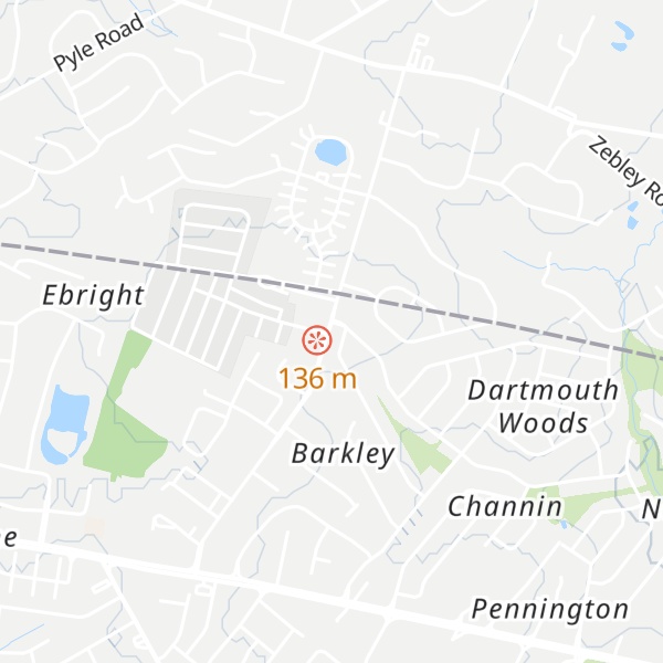 Map of Ebright Azimuth