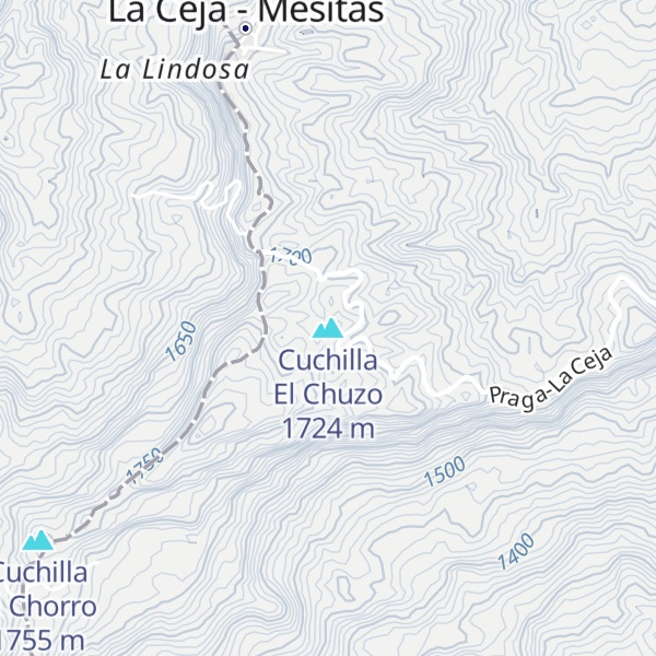 Map of Cuchilla El Chuzo