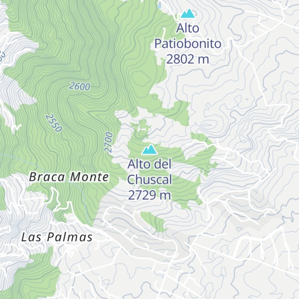 Map of Alto del Chuscal