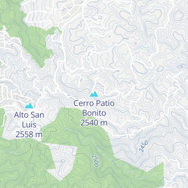 Map of Cerro Patio Bonito