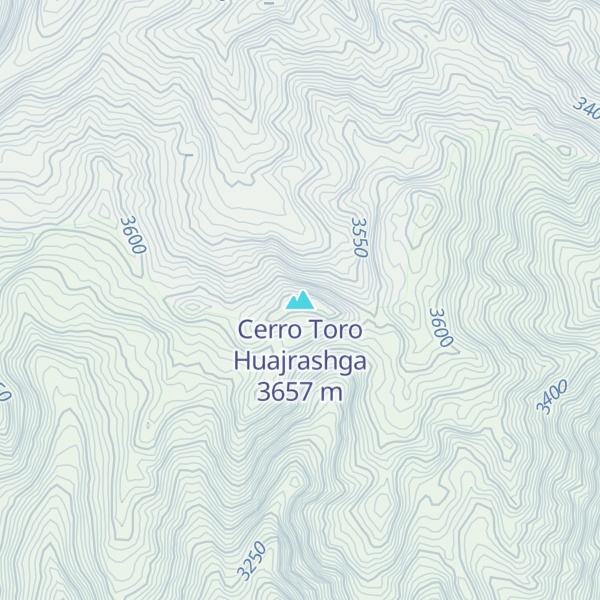 Map of Cerro Toro Huajrashga