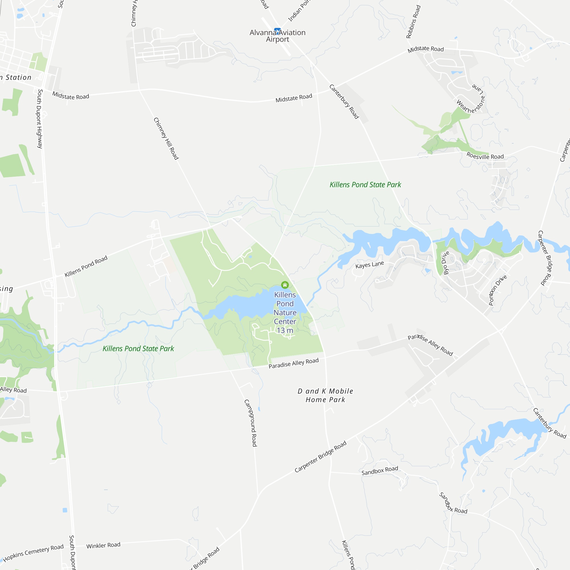 Killens Pond Nature Center map