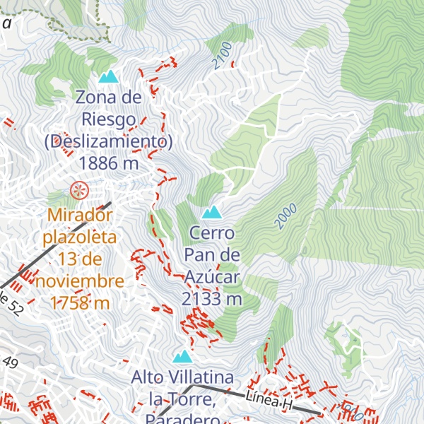Map of Cerro Pan de Azúcar