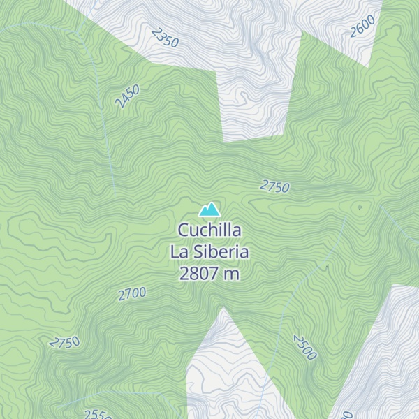 Map of Cuchilla La Siberia