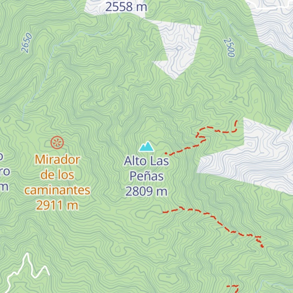 Map of Alto Las Peñas