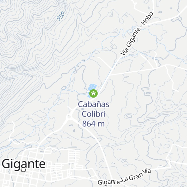 Map of Cabañas Colibri