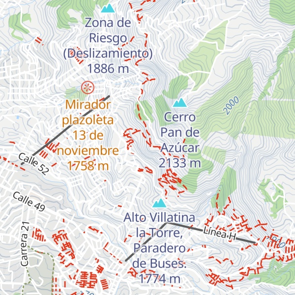 Map of Mirador - Pinares de Oriente