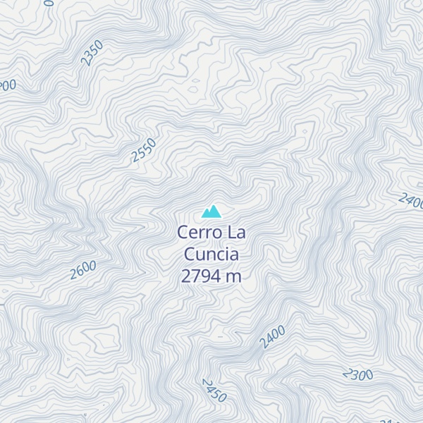 Map of Cerro La Cuncia