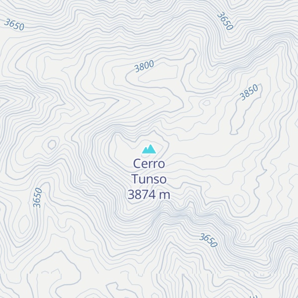 Map of Cerro Tunso