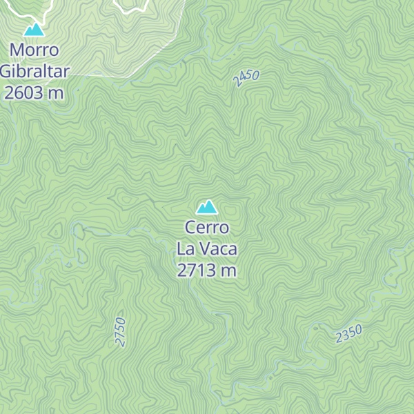 Map of Cerro La Vaca