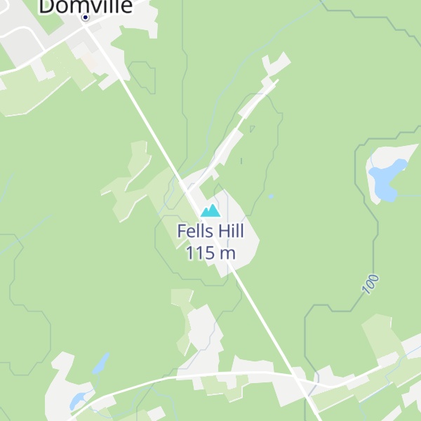Map of Fells Hill