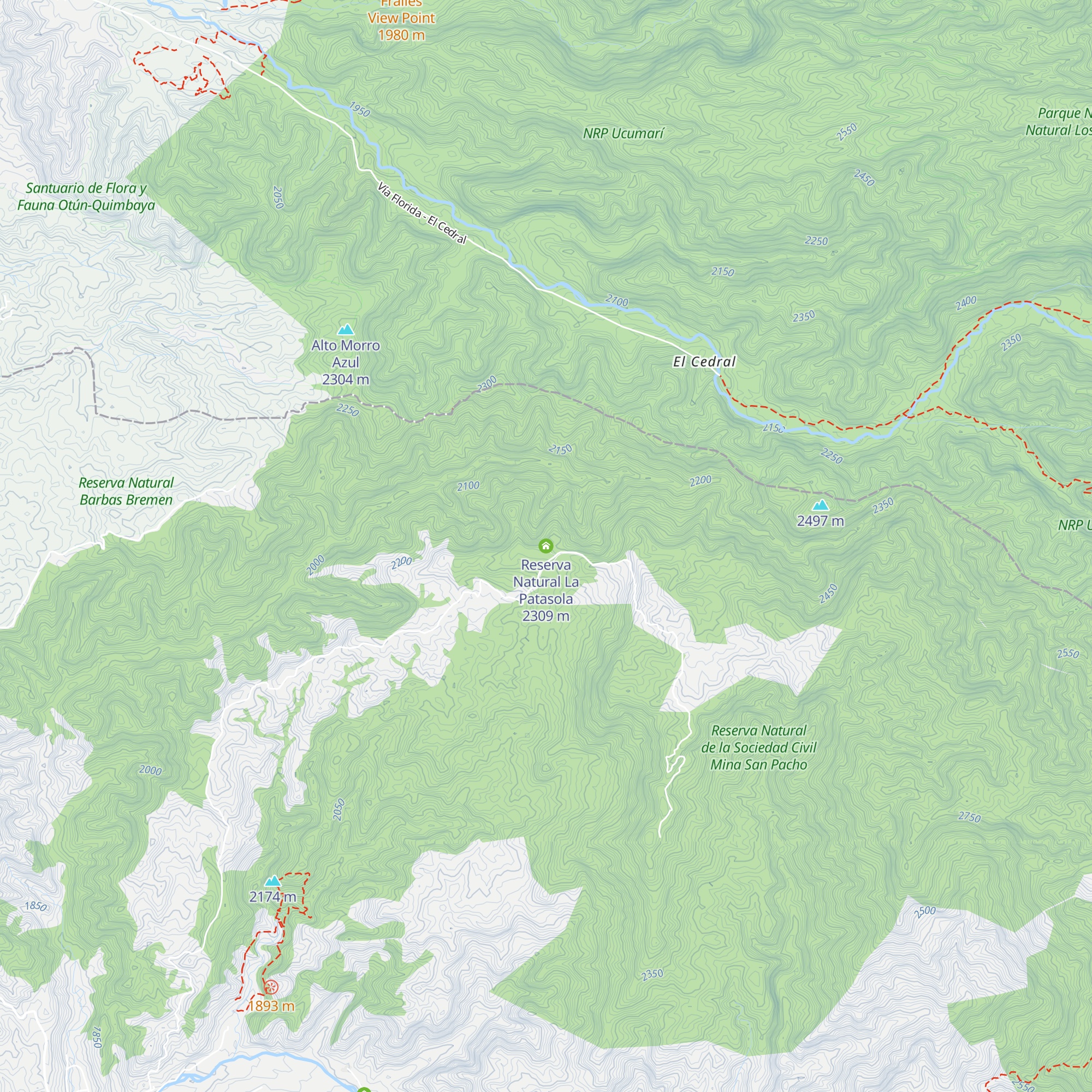 Reserva Natural La Patasola map