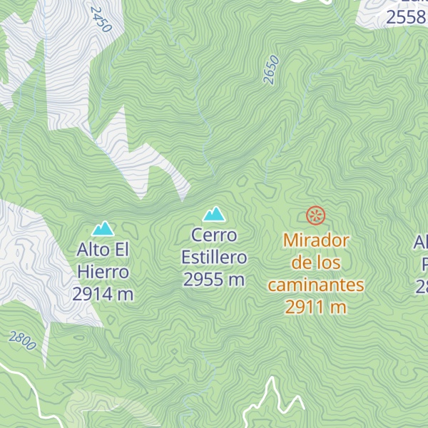 Map of Cerro Estillero