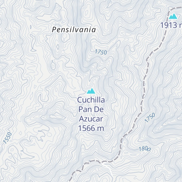 Map of Cuchilla Pan De Azucar