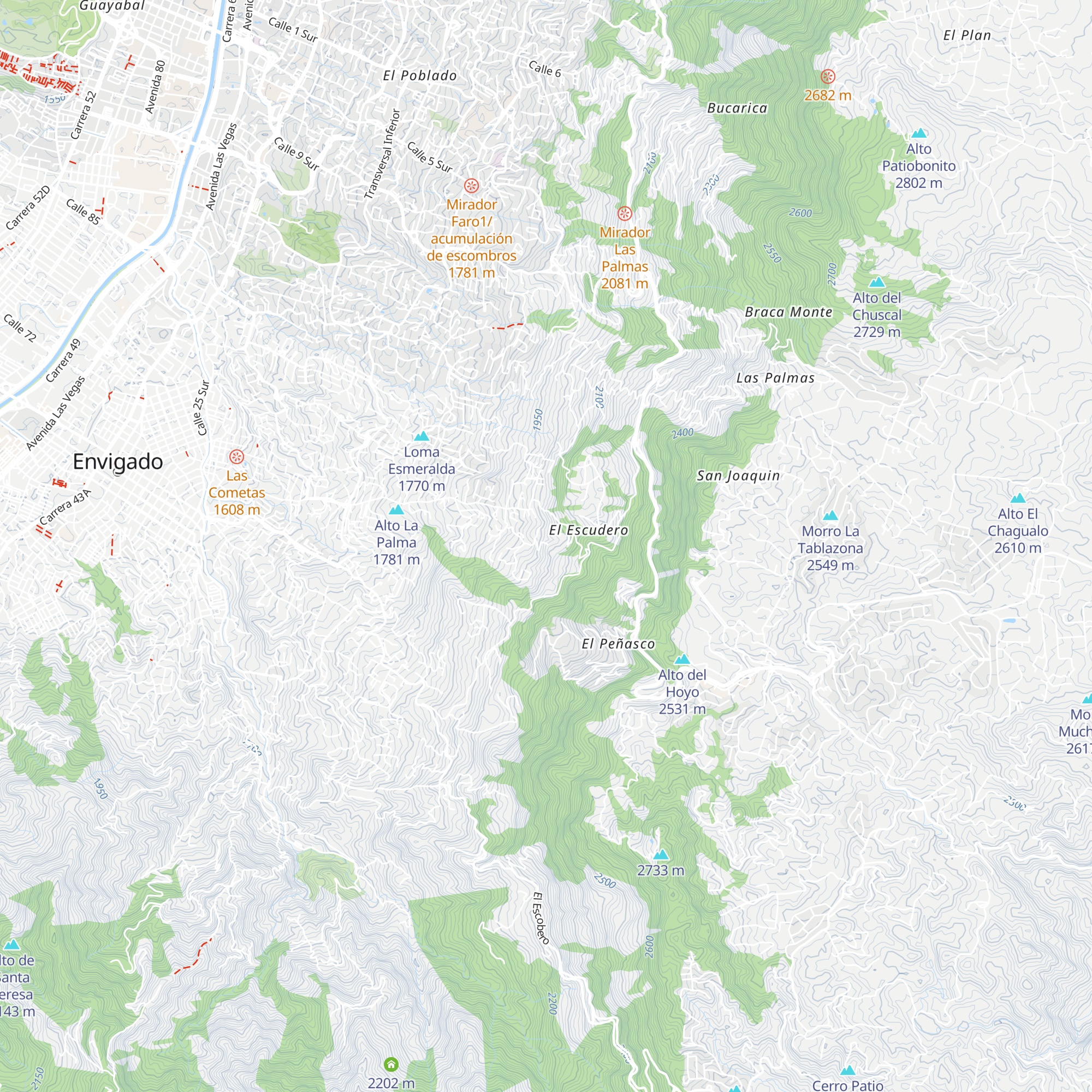 Aguas Claras map