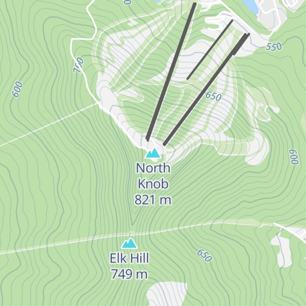 Map of North Knob