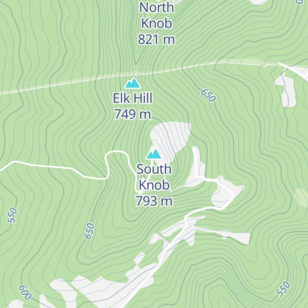 Map of South Knob
