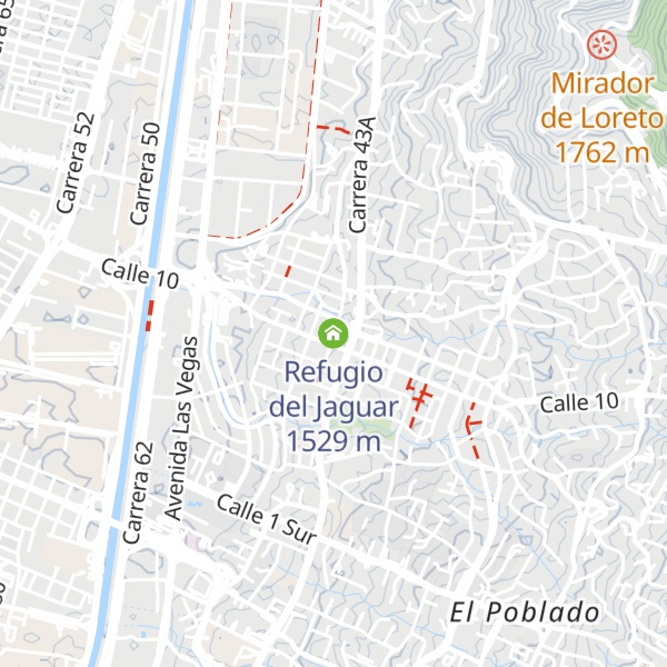 Map of Refugio del Jaguar