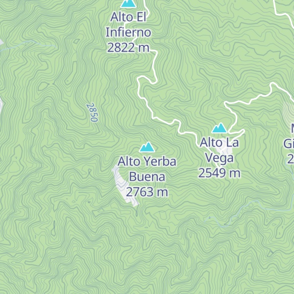 Map of Alto Yerba Buena