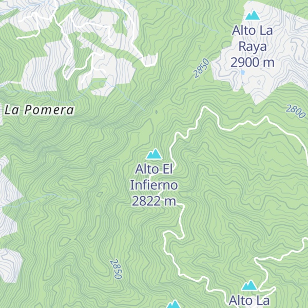 Map of Alto El Infierno