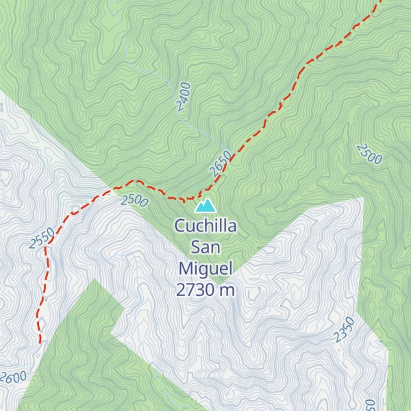 Map of Cuchilla San Miguel