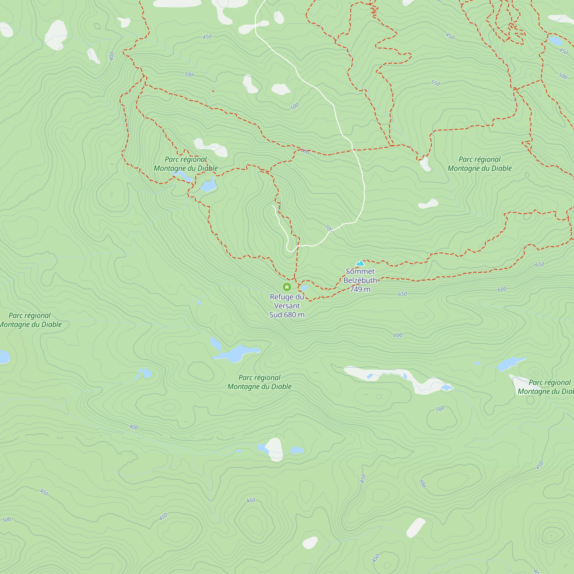Refuge du Versant Sud map