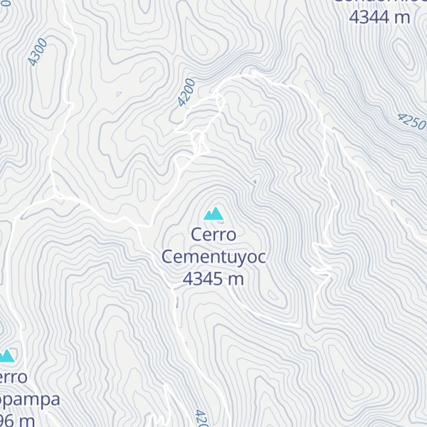 Map of Cerro Cementuyoc