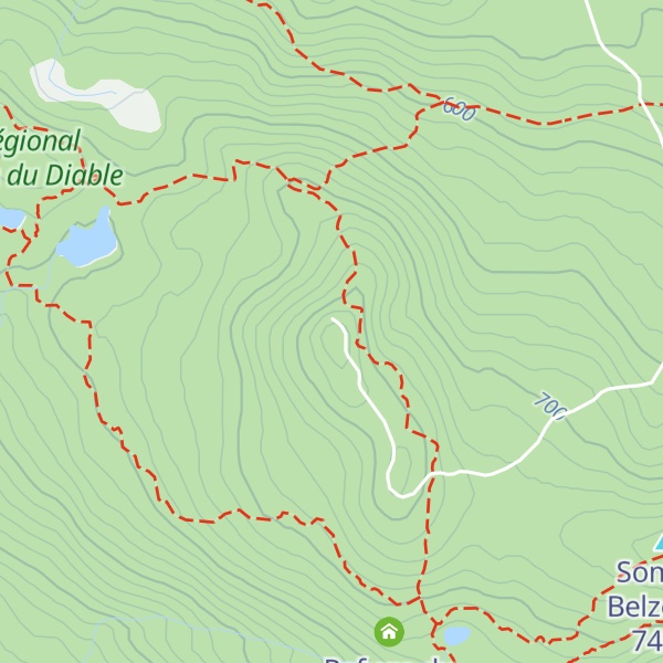 Map of Mont Sir-Wilfrid